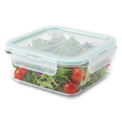 GLASSLOCK Sklenená dóza štvorcová s ventilom 14,8x14,8x5,7 cm 0,9 L GLASSLOCK Sklenená dóza štvorcová s ventilom 14,8x14,8x5,7 cm 0,9 L