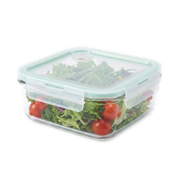 GLASSLOCK Sklenená dóza štvorcová s ventilom 16x16x6,9 cm 1,2 L GLASSLOCK Sklenená dóza štvorcová s ventilom 16x16x6,9 cm 1,2 L