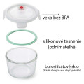 GLASSLOCK Sklenená dóza okrúhla s ventilom 11,5x11,4 cm 0,72 L