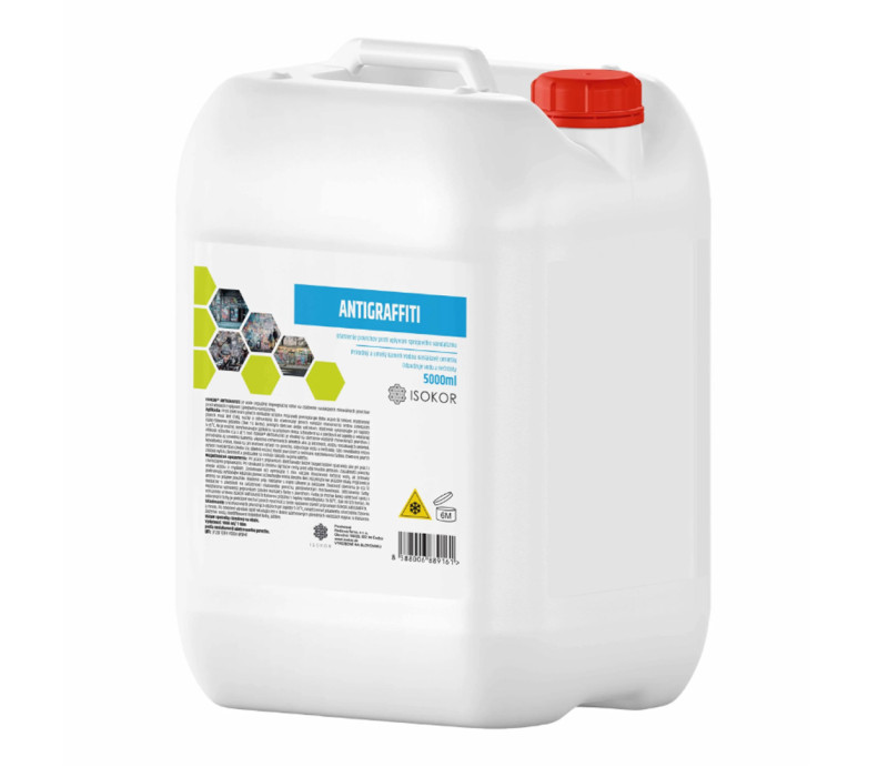 Isokor AntiGraffiti – Preventívna ochrana fasád a stien pred graffiti 5 L Isokor AntiGraffiti – Preventívna ochrana fasád a stien pred graffiti 5 L