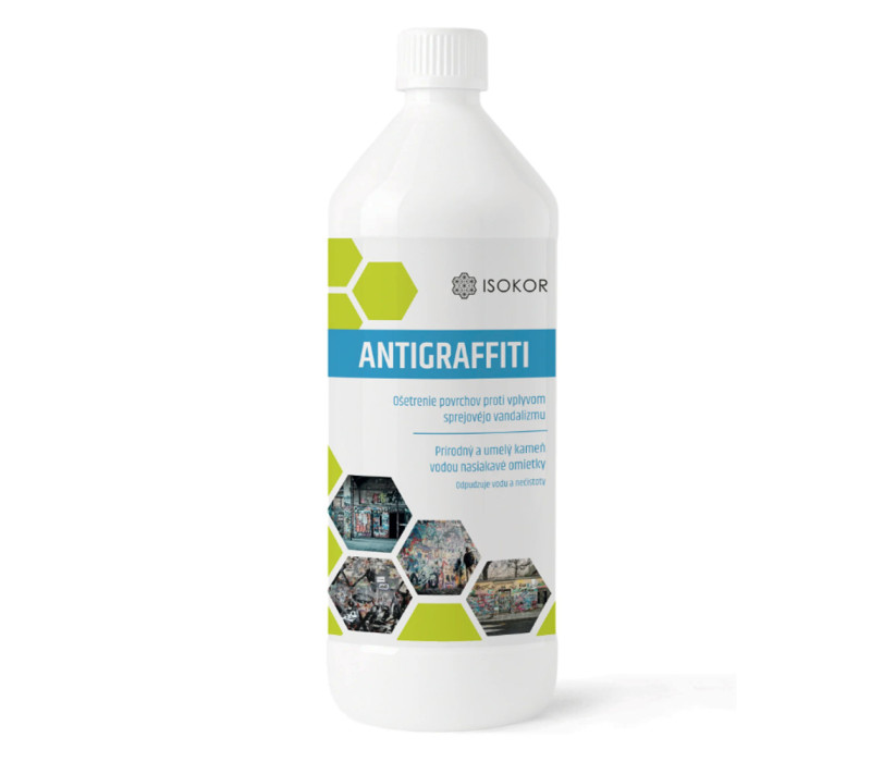 Isokor AntiGraffiti – Preventívna ochrana fasád a stien pred graffiti 1 L Isokor AntiGraffiti – Preventívna ochrana fasád a stien pred graffiti 1 L