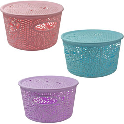 Košík plastový PUDRENKA s vekom 22x12 cm 2,6 L Košík plastový PUDRENKA s vekom 22x12 cm 2,6 L