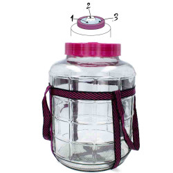 Fermentačná sklenená dóza s regulovaním prístupu vzduchu pomocou ventilu 36,5x25 cm 15 L Fermentačná sklenená dóza s regulovaním prístupu vzduchu pomocou ventilu 36,5x25 cm 15 L