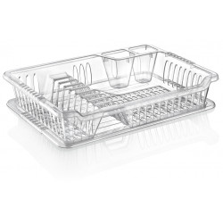 HOBBY LIFE Plastový odkvapkávač riadu transparentný 29x40x8,5 cm HOBBY LIFE Plastový odkvapkávač riadu transparentný 29x40x8,5 cm