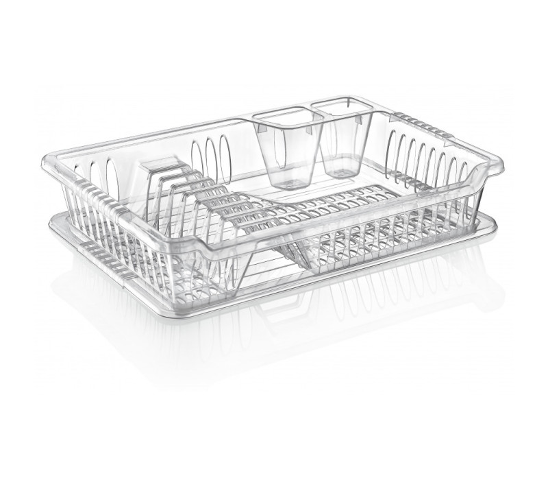 HOBBY LIFE Plastový odkvapkávač riadu transparentný 29x40x8,5 cm
