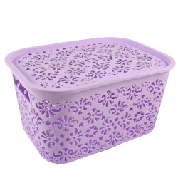 Košík plastový s vekom PUDRENKA 29x21x15 cm Košík plastový s vekom PUDRENKA 29x21x15 cm