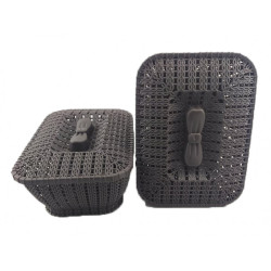 Košík plastový s vekom MAŠLIČKA 25x19x11 cm Košík plastový s vekom MAŠLIČKA 25x19x11 cm