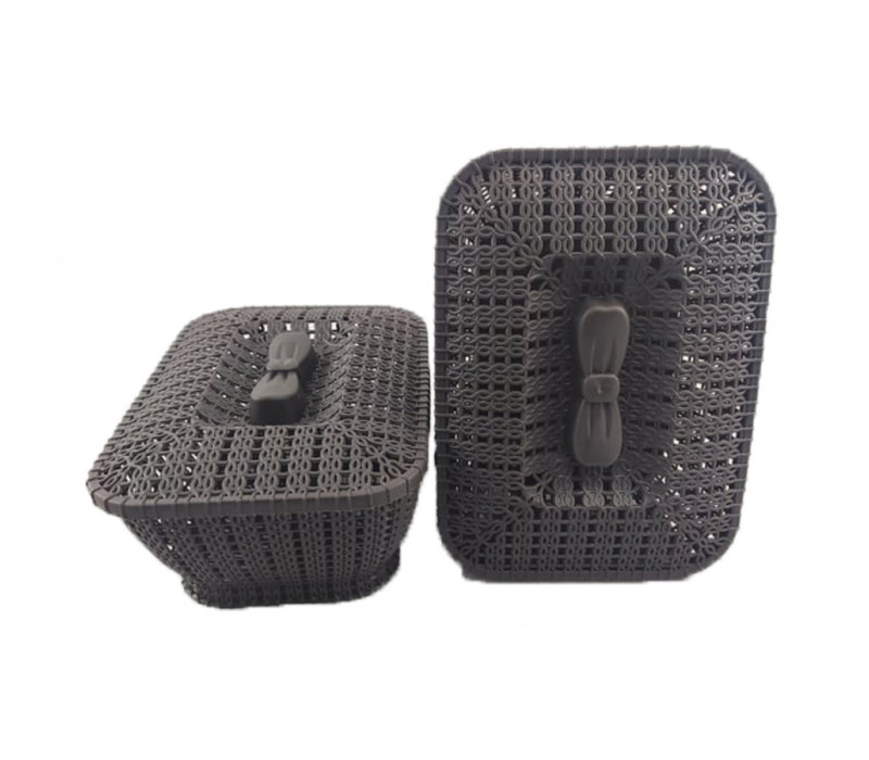 Košík plastový s vekom MAŠLIČKA 25x19x11 cm