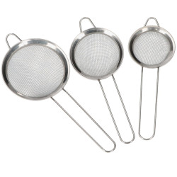 Sitko nerezové okrúhle s rúčkou 3 ks 20,14,8 cm Sitko nerezové okrúhle s rúčkou 3 ks 20,14,8 cm