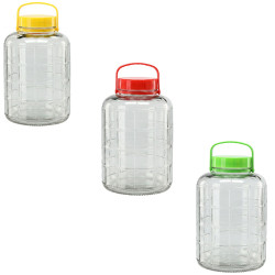 Fermentačná sklenená dóza s plastovým hermetickým uzáverom a držiakom 35x21cm 10 L Fermentačná sklenená dóza s plastovým hermetickým uzáverom a držiakom 35x21cm 10 L