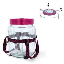 Fermentačná sklenená dóza s regulovaním prístupu vzduchu pomocou ventilu 26x20 cm 5 L Fermentačná sklenená dóza s regulovaním prístupu vzduchu pomocou ventilu 26x20 cm 5 L