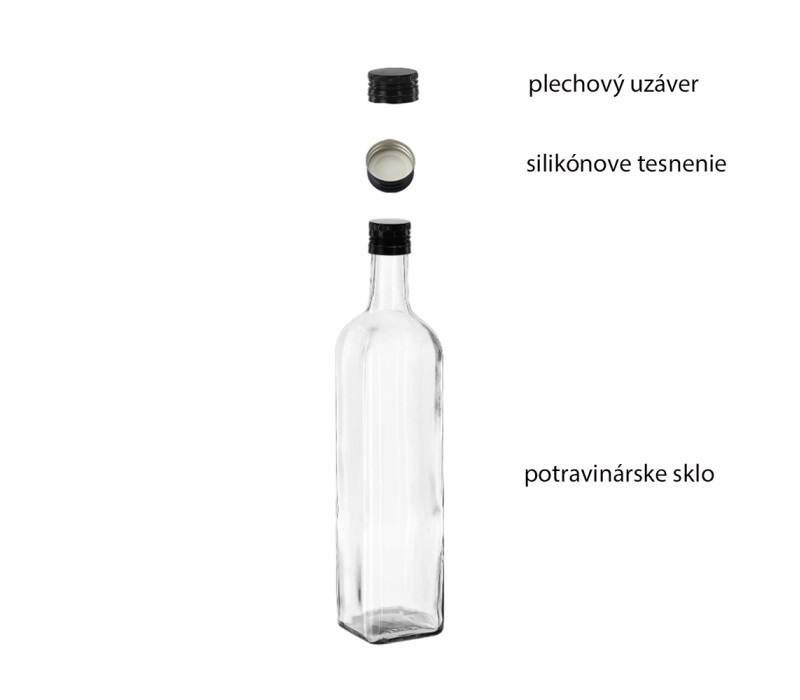 Fľaša sklenená MARASCA na olivový olej zatáčací uzáver 31x6,5 cm 0,75 L Fľaša sklenená MARASCA na olivový olej zatáčací uzáver 31x6,5 cm 0,75 L