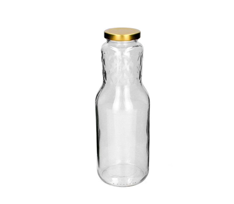 Fľaša sklenená DŽUS s uzáverom 25x9 cm 1 L Fľaša sklenená DŽUS s uzáverom 25x9 cm 1 L