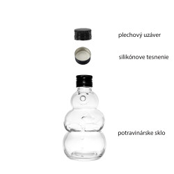 Fľaša sklenená SNEHULIAK zatáčací uzáver 15x8 cm 0,3 L Fľaša sklenená SNEHULIAK zatáčací uzáver 15x8 cm 0,3 L