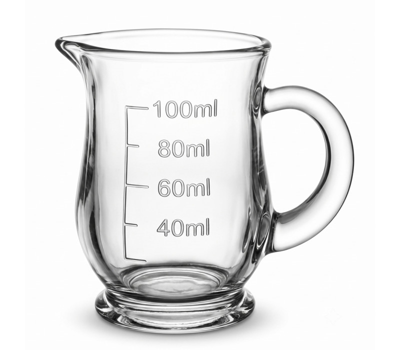 Sklenený džbán CIACHA s mierkou 8,5x6 cm 100ml Sklenený džbán CIACHA s mierkou 8,5x6 cm 100ml