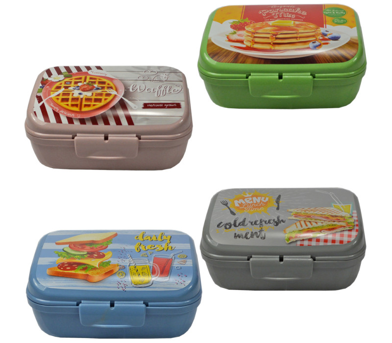 LUX PLASTIC Plastová dóza obdĺžníková svačinová 13x13x6 cm 1 L LUX PLASTIC Plastová dóza obdĺžníková svačinová 13x13x6 cm 1 L