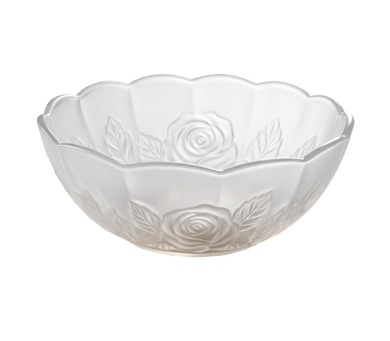 Sklenená miska okrúhla RUŽA Ø22x9,5 cm 500ml Sklenená miska okrúhla RUŽA Ø22x9,5 cm 500ml