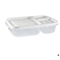 HOBBY LIFE Plastová dóza delená obdĺžníková 23,5x15,3x5 cm 1,15 L