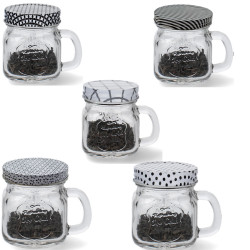 Sklenená dóza DEKLÍK 9x7,5x7,5 cm 0,23 L Sklenená dóza DEKLÍK 9x7,5x7,5 cm 0,23 L