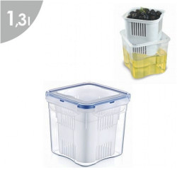 HOBBY LIFE Plastová dóza silikonové tesnenie štvorcová 11x11x13 cm 1,3 L HOBBY LIFE Plastová dóza silikonové tesnenie štvorcová 11x11x13 cm 1,3 L