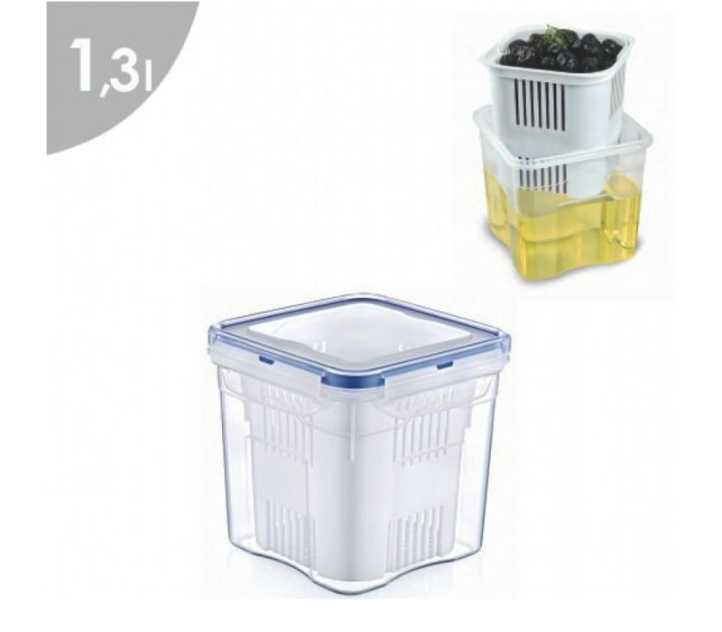 HOBBY LIFE Plastová dóza silikonové tesnenie štvorcová 11x11x13 cm 1,3 L HOBBY LIFE Plastová dóza silikonové tesnenie štvorcová 11x11x13 cm 1,3 L