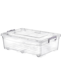 HOBBY LIFE Plastová dóza klipové uzatváranie obdĺžníková kolieska 38x59x18 cm 30 L HOBBY LIFE Plastová dóza klipové uzatváranie obdĺžníková kolieska 38x59x18 cm 30 L