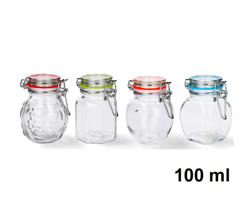 Sklenená dóza patentový uzáver BYLINKA 8,5x6 cm 0,1 L Sklenená dóza patentový uzáver BYLINKA 8,5x6 cm 0,1 L