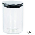 Sklenená dóza okrúhla silikónové tesnenie 12,5x8,5 cm 0,6 L Sklenená dóza okrúhla silikónové tesnenie 12,5x8,5 cm 0,6 L