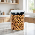 Sklenená dóza okrúhla silikónové tesnenie 12,5x8,5 cm 0,6 L Sklenená dóza okrúhla silikónové tesnenie 12,5x8,5 cm 0,6 L