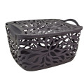Košík plastový s vekom LÍSTOK 24x17x12 cm Košík plastový s vekom LÍSTOK 24x17x12 cm