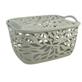 Košík plastový s vekom LÍSTOK 24x17x12 cm Košík plastový s vekom LÍSTOK 24x17x12 cm