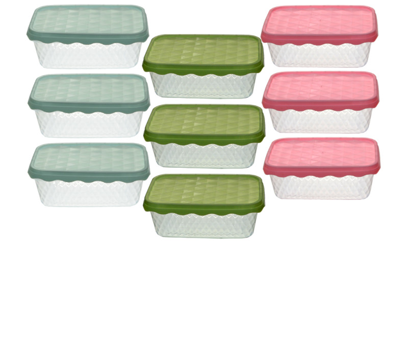 Plastová dóza obdlžníková stohovacia 3ks 17x12x6 cm 0,6 L Plastová dóza obdlžníková stohovacia 3ks 17x12x6 cm 0,6 L