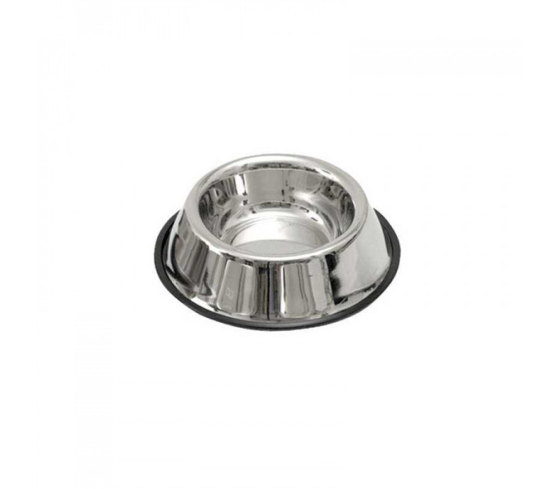 Nerezová miska pre PET zvieratá s protišmykovou gumou na spodnej časti 22 cm 450ml Nerezová miska pre PET zvieratá s protišmykovou gumou na spodnej časti 22 cm 450ml