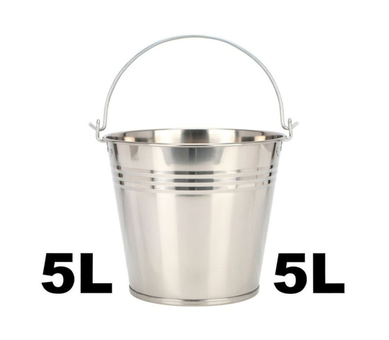 Nerezové vedro s ergonomickou rúčkou 5 L Nerezové vedro s ergonomickou rúčkou 5 L