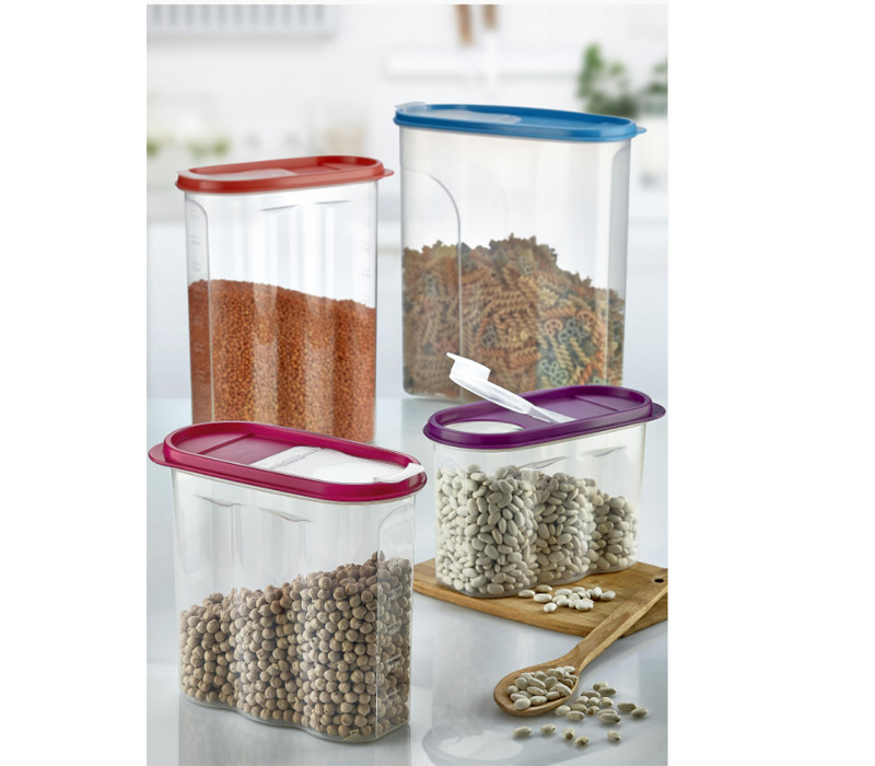 HOBBY LIFE Plastová dóza na sypké potraviny stohovacia s odmerkou 9,5x19,5x17,5 cm 1,7 L HOBBY LIFE Plastová dóza na sypké potraviny stohovacia s odmerkou 9,5x19,5x17,5 cm 1,7 L