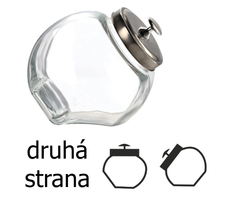 Sklenená dóza MAŠKRTNÍK 14,5x14x10,5 cm 1,1 L Sklenená dóza MAŠKRTNÍK 14,5x14x10,5 cm 1,1 L