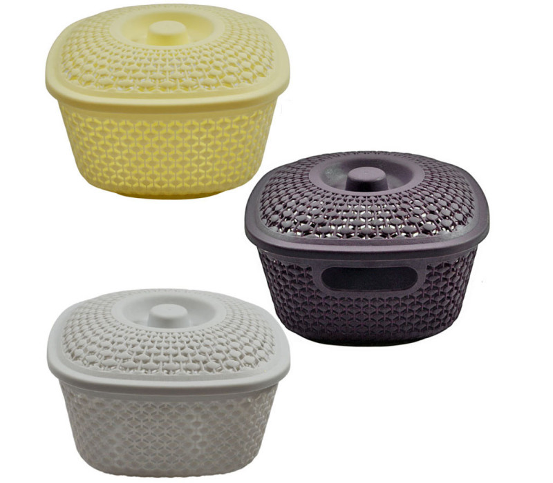 Košík plastový s vekom UFO 20x20x12 cm Košík plastový s vekom UFO 20x20x12 cm