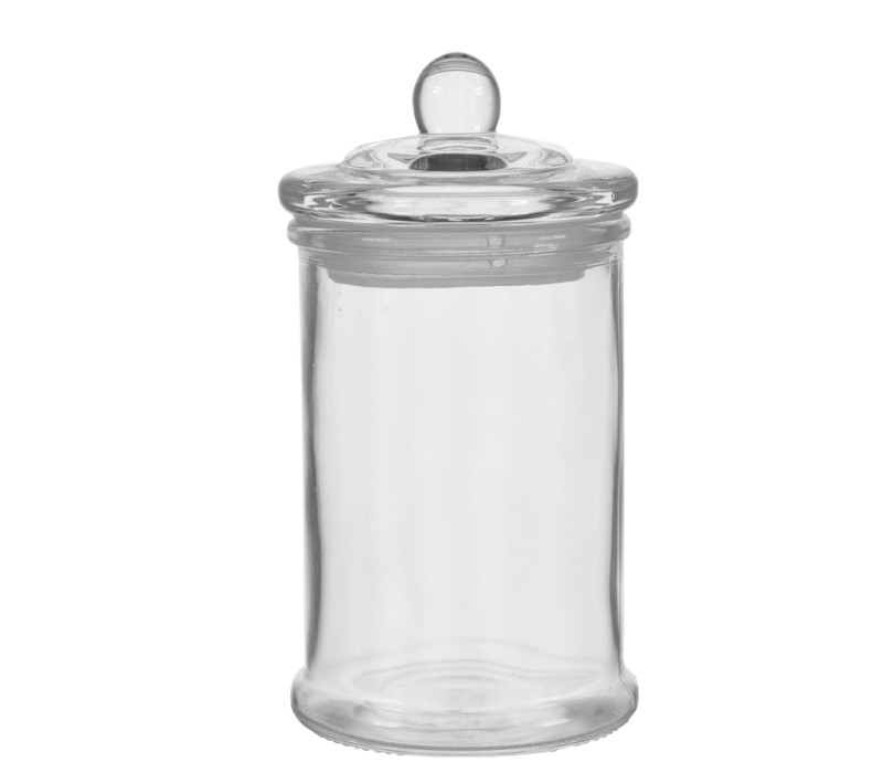Sklenená dóza okrúhla sklenené veko 14,5x7,7 cm 0,4 L Sklenená dóza okrúhla sklenené veko 14,5x7,7 cm 0,4 L