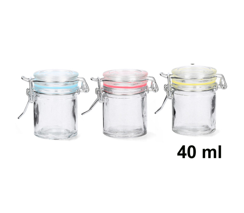 Sklenená dóza patentový uzáver BYLINKA 6x4,5 cm 0,04 L Sklenená dóza patentový uzáver BYLINKA 6x4,5 cm 0,04 L