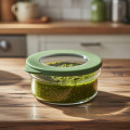Sklenená dóza okrúhla GREEN Ø12x6 cm 0,415 L Sklenená dóza okrúhla GREEN Ø12x6 cm 0,415 L