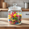 Sklenená dóza okrúhla sklenené veko 19,5x15 cm 2 L Sklenená dóza okrúhla sklenené veko 19,5x15 cm 2 L