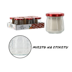 Sklenená dózička ETIKETA Ø6,5 x 7 cm 0,14 L Sklenená dózička ETIKETA Ø6,5 x 7 cm 0,14 L