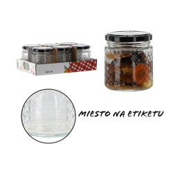 Sklenená dózička ETIKETKA Ø6,7x6,5 cm 0,16 L Sklenená dózička ETIKETKA Ø6,7x6,5 cm 0,16 L