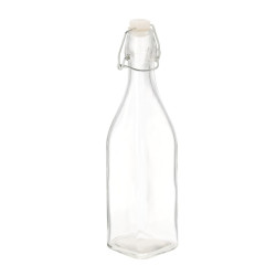 Fľaša sklenená CLEAR s mechanickým uzáverom 26x6,5x6,5 cm 0,5 L Fľaša sklenená CLEAR s mechanickým uzáverom 26x6,5x6,5 cm 0,5 L