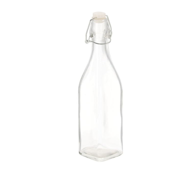 Fľaša sklenená CLEAR s mechanickým uzáverom 26x6,5x6,5 cm 0,5 L Fľaša sklenená CLEAR s mechanickým uzáverom 26x6,5x6,5 cm 0,5 L