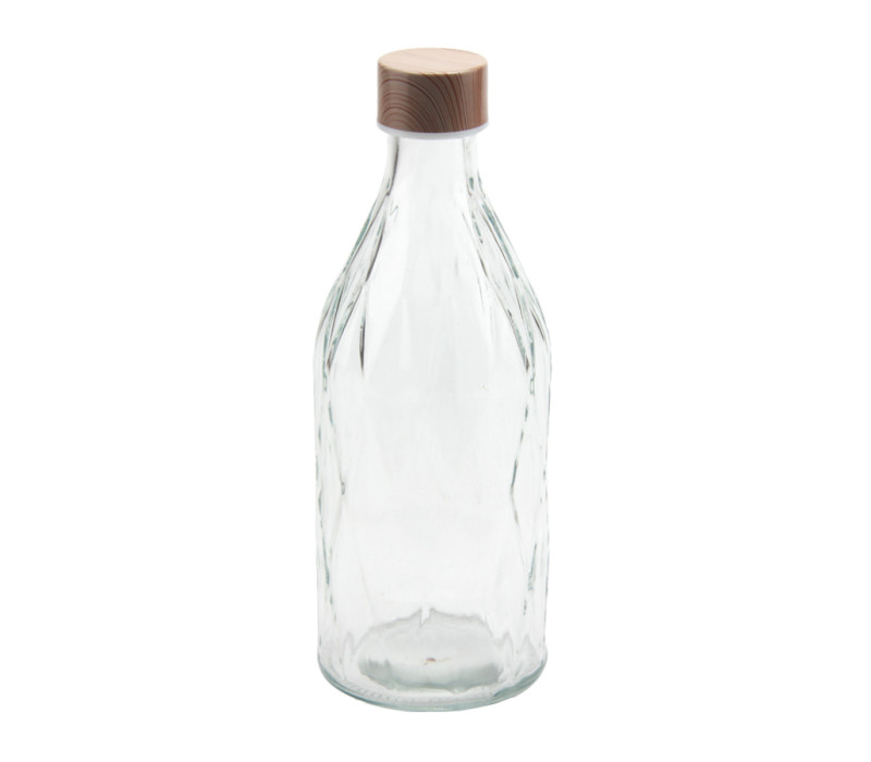 Fľaša sklenená VRUBOK s uzáverom 25,7x8,5 cm 1 L