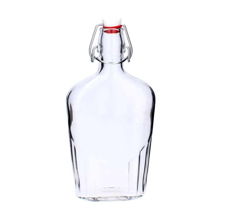 Fľaša sklenená FIASCHETTA Drôtené zapínanie silikónové tesnenie 24x12x4 cm 0,5 L Fľaša sklenená FIASCHETTA Drôtené zapínanie silikónové tesnenie 24x12x4 cm 0,5 L