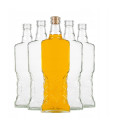 Fľaša sklenená VZOROVANÁ s korkovým uzáverom 26x8x4,5 cm 0,5 L Fľaša sklenená VZOROVANÁ s korkovým uzáverom 26x8x4,5 cm 0,5 L