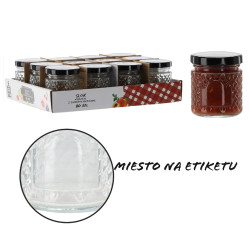 Sklenená dózička ETIKETKA Ø5,5x5,6 cm 0,08 L Sklenená dózička ETIKETKA Ø5,5x5,6 cm 0,08 L