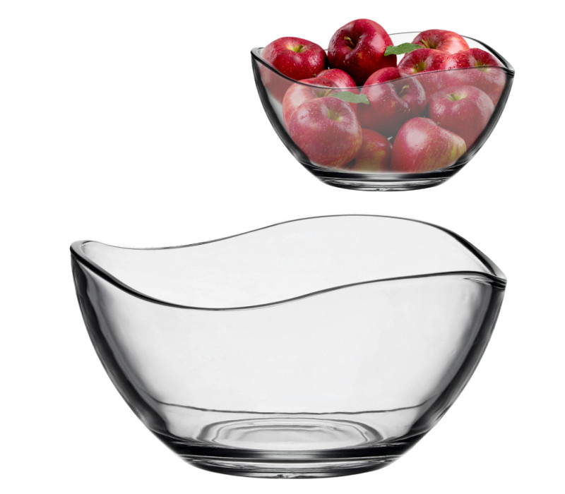 LAV Sklenená miska oválna šalátová 10x20,8 cm 2200ml